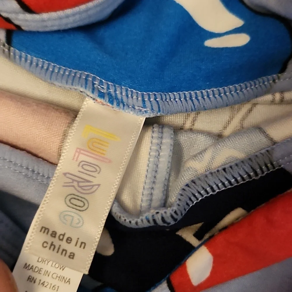 LULAROE Holiday 4th of July Ballon Kids L/XL Buttery Soft Leggings New